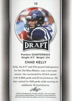 2017 Leaf Draft #10 Chad Kelly Back