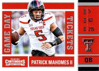 2017 Panini Contenders Draft Picks - Game Day Tickets #15 Patrick Mahomes II Front