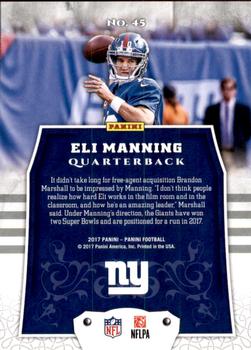 2017 Panini #45 Eli Manning Back