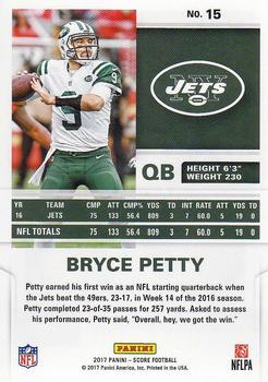 2017 Score - Red Zone #15 Bryce Petty Back