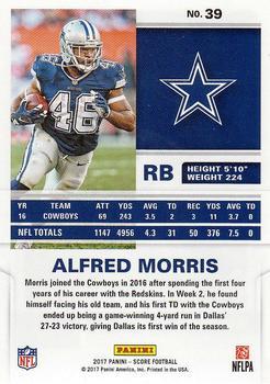 2017 Score - Red Zone #39 Alfred Morris Back