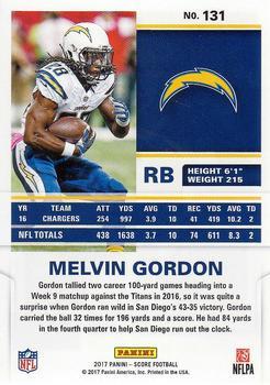 2017 Score - Red Zone #131 Melvin Gordon Back