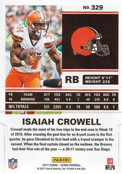 2017 Score - Red Zone #329 Isaiah Crowell Back