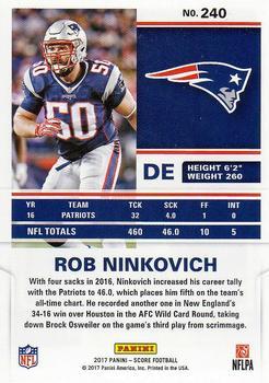 2017 Score - Scorecard #240 Rob Ninkovich Back