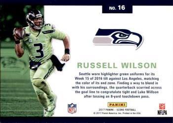 2017 Score - Color Rush #16 Russell Wilson Back
