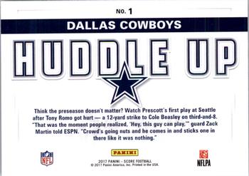 2017 Score - Huddle Up #1 Dallas Cowboys Back