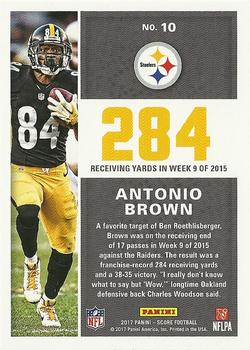 2017 Score - Standout Numbers #10 Antonio Brown Back