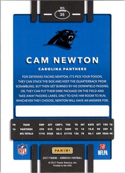2017 Donruss #35 Cam Newton Back