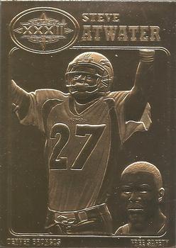 1998 The Danbury Mint Super Bowl XXXIII 22K Gold #1 Steve Atwater Front