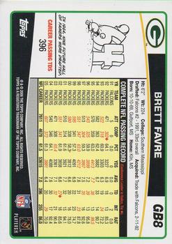 2006 Topps Green Bay Packers #GB8 Brett Favre Back