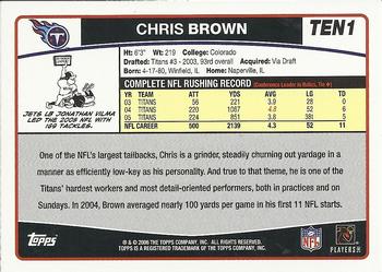 2006 Topps Tennessee Titans #TEN1 Chris Brown Back