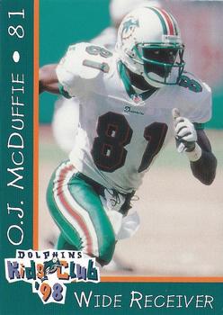 1998 Miami Dolphins Kids Club #NNO O.J. McDuffie Front