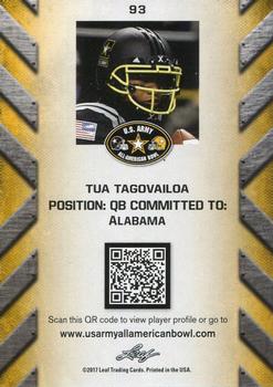 2017 Leaf Metal U.S. Army All-American Bowl Online Exclusive #93 Tua Tagovailoa Back