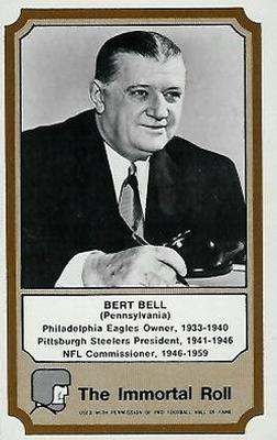 1974 Fleer Football Patches - Immortal Roll #NNO Bert Bell Front