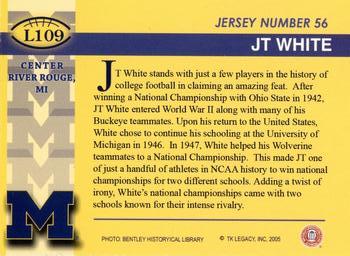2002 TK Legacy Michigan Wolverines #L109 J.T. White Back