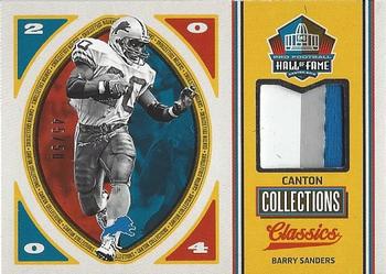 2017 Panini Classics - Canton Collections Swatches Prime #HOF-BS Barry Sanders Front
