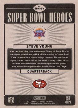 2017 Panini Classics - Super Bowl Heroes #SBH-SY Steve Young Back