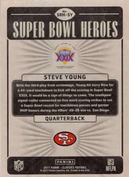 2017 Panini Classics - Super Bowl Heroes Gold #SBH-SY Steve Young Back