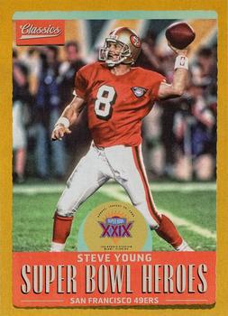 2017 Panini Classics - Super Bowl Heroes Gold #SBH-SY Steve Young Front