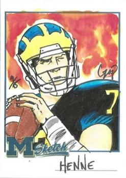 2002 TK Legacy Michigan Wolverines - Hand Drawn Sketches #NNO Chad Henne Front