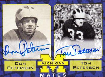 2002 TK Legacy Michigan Wolverines - Mates Autographs #MM12 Don Peterson / Tom Peterson Front
