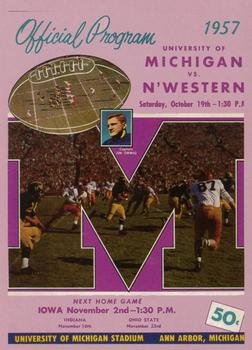 2002 TK Legacy Michigan Wolverines - Program Covers #PC34 1957 vs Northwestern Front