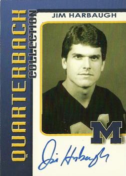 2002 TK Legacy Michigan Wolverines - Quarterback Club Autographs #QB14 Jim Harbaugh Front
