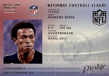 2017 Panini Prestige - NFL Passport #18 DeShone Kizer Front