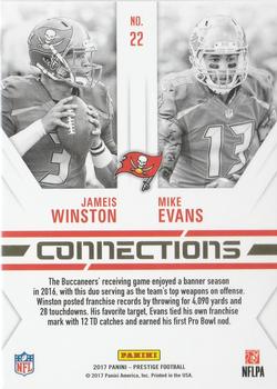 2017 Panini Prestige - Connections #22 Jameis Winston / Mike Evans Back