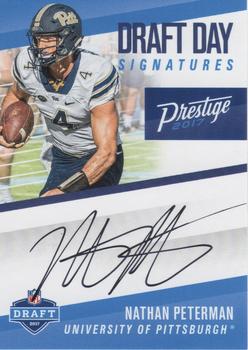 2017 Panini Prestige - Draft Day Signatures #DDS-NP Nathan Peterman Front