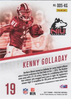 2017 Panini Prestige - Draft Day Signatures Silver #DDS-KG Kenny Golladay Back