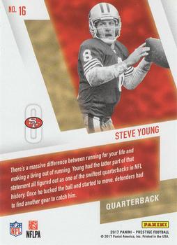 2017 Panini Prestige - Spectacular Catch Xtra Points Blue #16 Steve Young Back