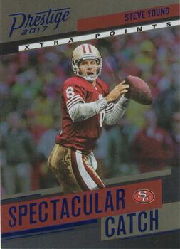 2017 Panini Prestige - Spectacular Catch Xtra Points Blue #16 Steve Young Front