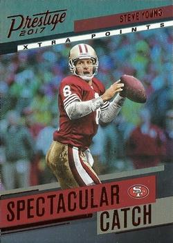 2017 Panini Prestige - Spectacular Catch Xtra Points Red #16 Steve Young Front