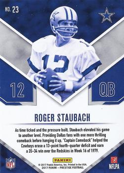 2017 Panini Prestige - Stars of the NFL #23 Roger Staubach Back