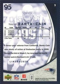 2006 Upper Deck Boston Globe New England Patriots #9 Tully Banta-Cain Back