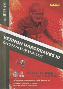 2017 Donruss Elite - Back to the Future Signatures #BTTF-VH Vernon Hargreaves III Back