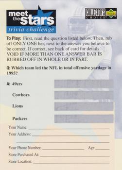 1996 Collector's Choice - Meet the Stars Trivia Challenge #9 Meet the Stars Trivia Question #9 Front