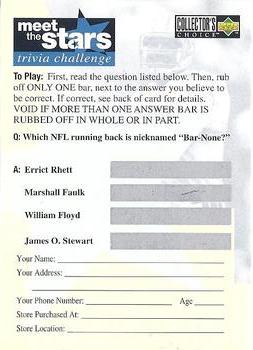 1996 Collector's Choice - Meet the Stars Trivia Challenge #42 Meet the Stars Trivia Question #42 Front
