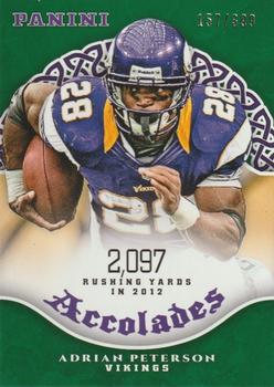 2017 Panini - Accolades Green #AC-AP Adrian Peterson Front
