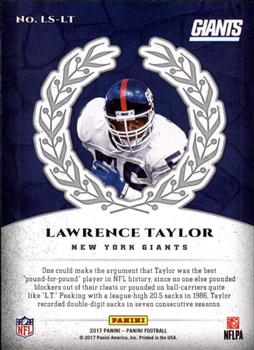 2017 Panini - Legends of the Shield #LS-LT Lawrence Taylor Back