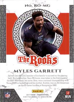 2017 Panini - The Rooks #RO-MG Myles Garrett Back