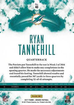 2017 Panini Origins #40 Ryan Tannehill Back