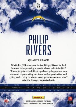 2017 Panini Origins #47 Philip Rivers Back