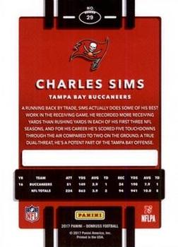 2017 Donruss - Jersey Number #29 Charles Sims Back