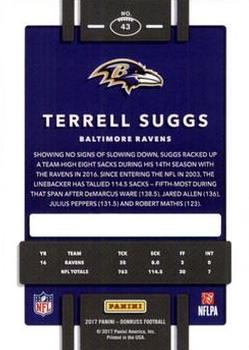 2017 Donruss - Jersey Number #43 Terrell Suggs Back