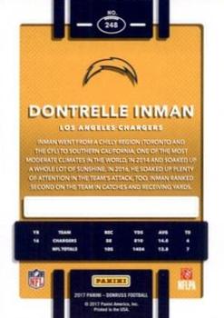 2017 Donruss - Jersey Number #248 Dontrelle Inman Back