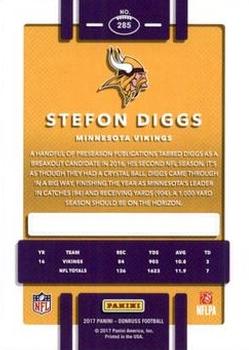2017 Donruss - Jersey Number #285 Stefon Diggs Back
