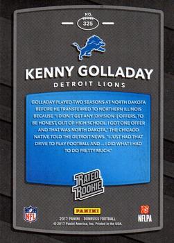 2017 Donruss - Press Proof Blue #325 Kenny Golladay Back
