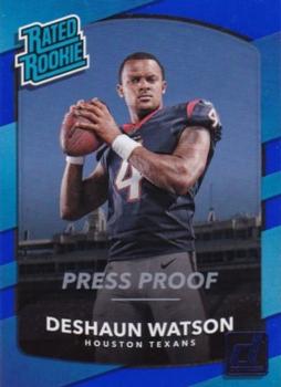 2017 Donruss - Press Proof Blue #345 Deshaun Watson Front
